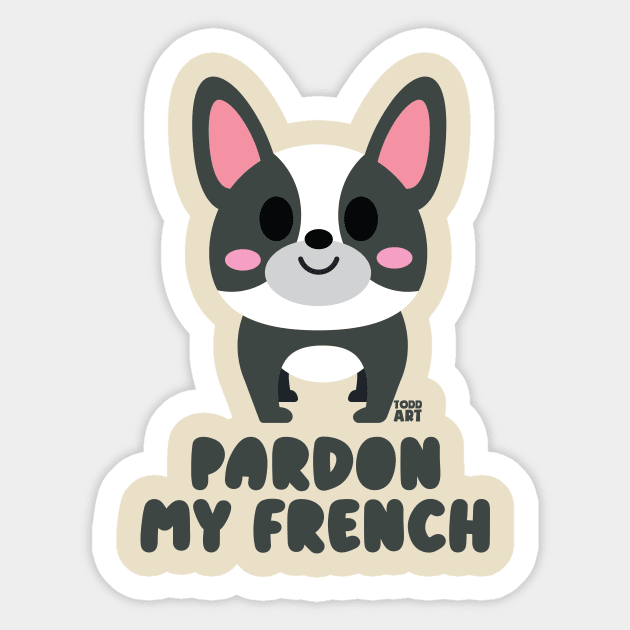 PARDON MY FRENCH Sticker by toddgoldmanart